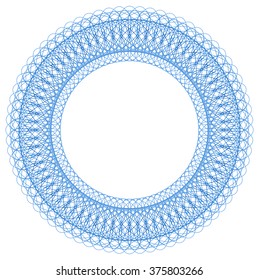vector illustration of a guilloche rosette
