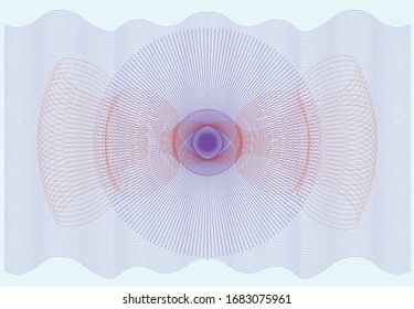 Ilustración vectorial al estilo guilloche.