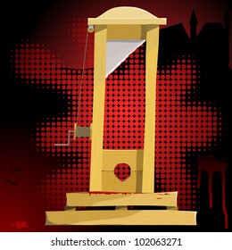 Vector illustration of a guillotine. EPS10