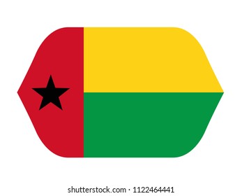 vector illustration of Guinea Bissau flag