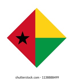 vector illustration of Guinea Bissau flag