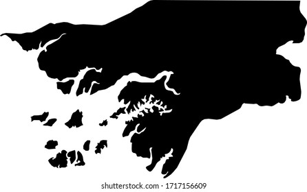 ilustración vectorial del mapa de Guinea Bissau