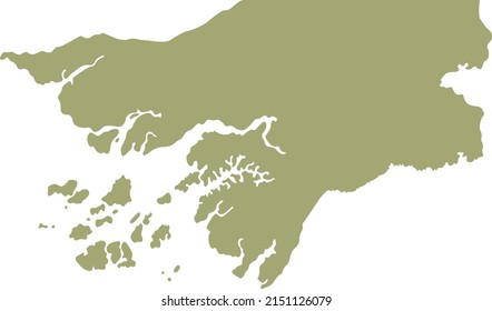 Vector Illustration of Guinea Bissau map