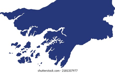 Mapa de la ilustración vectorial de Guinea Bissau