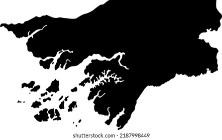 Mapa de la ilustración vectorial de Guinea Bissau