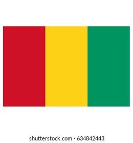 vector illustration of Guinea flag