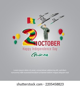 Ilustración de vectores para el Día de la Independencia de Guinea