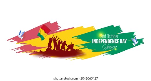 vector illustration for guinea independence day-2 October