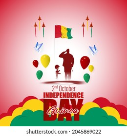 ilustración vectorial de la independencia de guinea día 2 de octubre