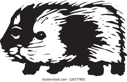 Vector illustration of a Guinea pig