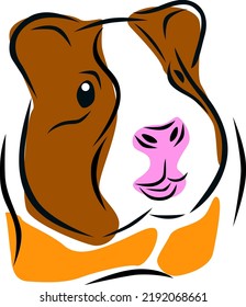 Vector illustration of a guinea pig