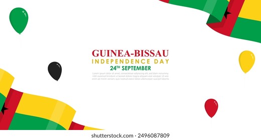 Vector illustration of Guinea-Bissau Independence Day social media feed template