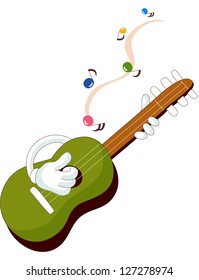 Eine Vektorgrafik einer Gitarre