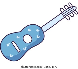 Vector illustration of a guitar