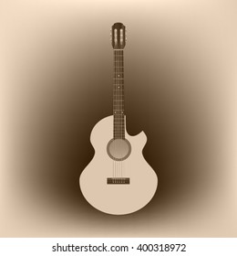 Vector illustration with guitar