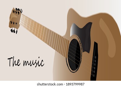 Vector Illustration Of Guitar Background.