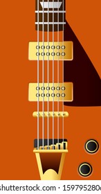 vector illustration of guitar background series 3 Blues guitar concept