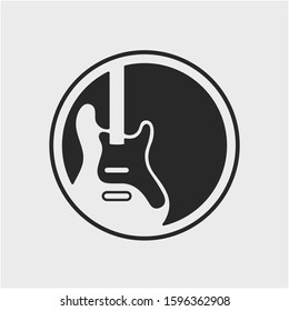 vector illustration of guitar logo icon