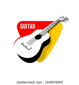 ilustración vectorial de la guitarra, icono del vector de música