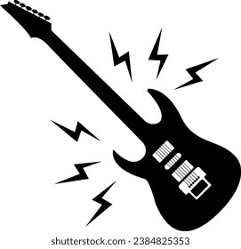 vector illustration of a guitar on a transparent background	