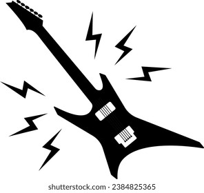 vector illustration of a guitar on a transparent background	