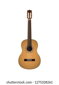 Vector illustration of guitar on white background. 