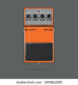 vector illustration of a guitar pedal 