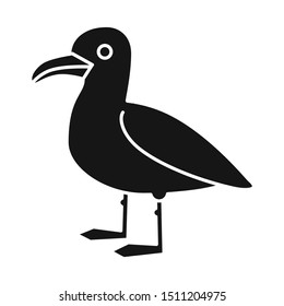 Vector illustration of gull and bird logo. Graphic of gull and sea vector icon for stock.