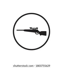 vector illustration of a gun black