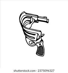 ilustración vectorial del arma con concepto