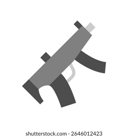 Ilustração vetorial de uma arma em estilo plano isolada em fundo branco