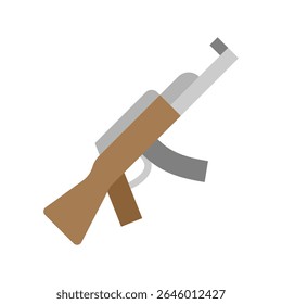 Vector illustration of a Gun in flat style isolated in white background