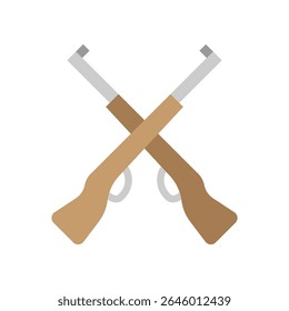 Vector illustration of a Gun in flat style isolated in white background