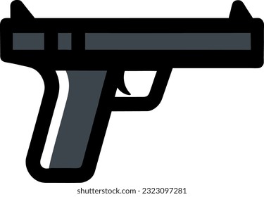 vector illustration of gun icon