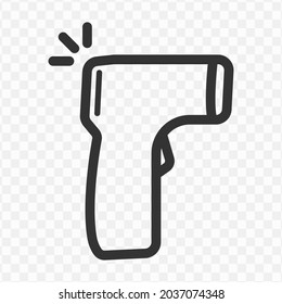 Vektorgrafik des Pistenthermometers Symbol in dunkler Farbe und transparentem Hintergrund (png).