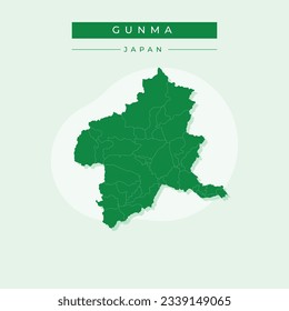 Vector illustration vector of Gunma map japan