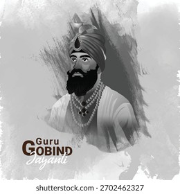 Ilustración vectorial del diseño de Guru Gobind Singh Jayanti