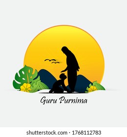 vector illustration of Guru purnima.