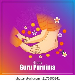Vector illustration for Guru Purnima festival greeting