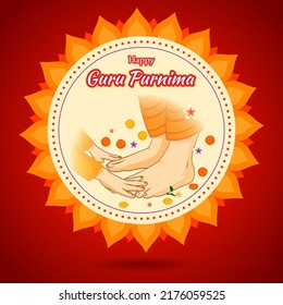 Vector illustration for Guru Purnima festival greeting