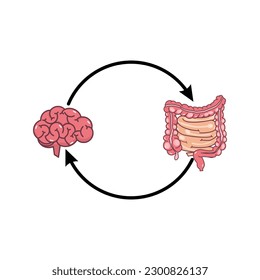 Vector illustration- Gut - Brain connection