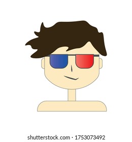 
Vector illustration.
Guy in sunglasses