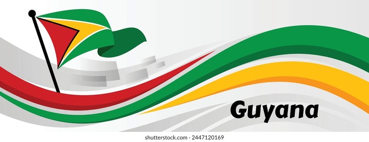 Vector Illustration of Guyana Independence Day. Banners

