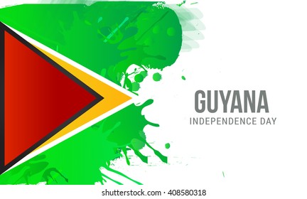 Vector illustration of guyana independence day.