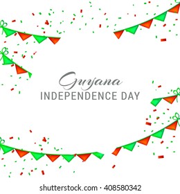 Vector illustration of guyana independence day.