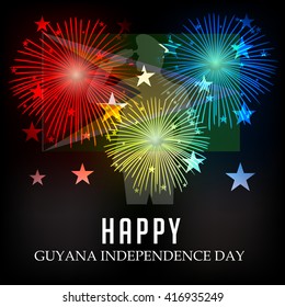 Vector illustration of guyana independence day.