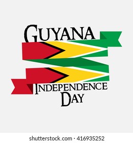 Vector illustration of guyana independence day.