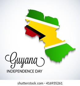 Vector illustration of guyana independence day.