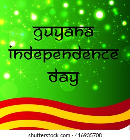 Vector illustration of guyana independence day.