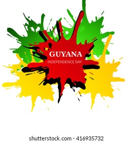 Vector illustration of guyana independence day.